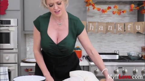 Blonde stepMom Lets StepSon Stuff Her Turkey- Dee Williams