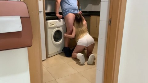 Petite Hot Blonde Seduced For Home Sex In Kitchen