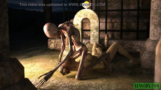 Nasty Skeleton. 3d porn horror