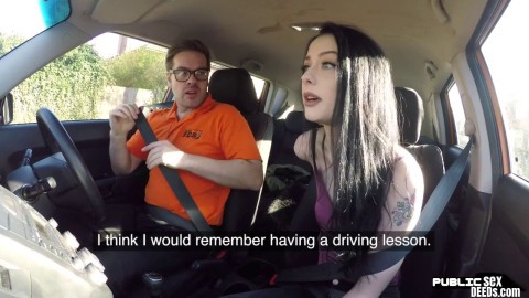 19yo car driver doggystyled in POV by spicy instructor