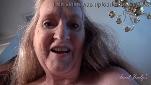 AuntJudys - Your Busty 61yo Stepmom Maggie gives you a Handjob (POV)