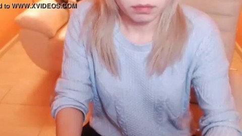 Confused Depressed Blonde Bitch is Waiting for Your Cum on Her Beautiful Face