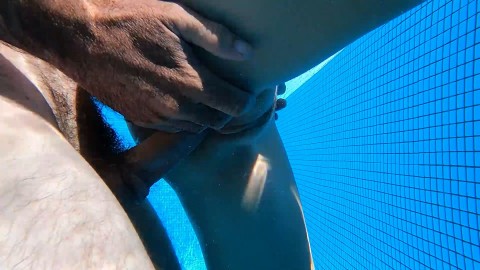 Swimming Pool Sex Skinny Dipping With A Huge Underwater Creampie He Filled My Pussy With Cum