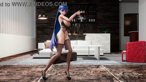 HONKAI IMPACT MEI RAIDEN MMD HENTAI 3D DANCE BLUE HAIR COLOR EDIT SMIXIX