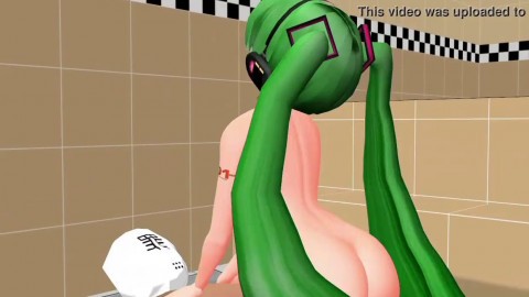 HENTAI MIKU BLOW JOB AND SEX MMD NSFW 3D GREN HAIR COLOR EDIT SMIXIX