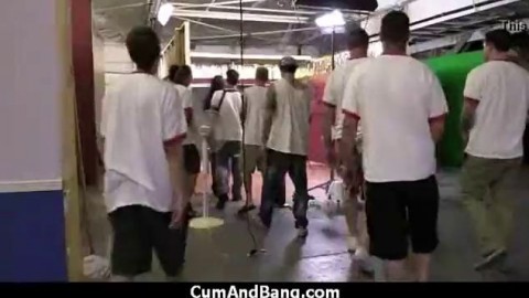 Extreme Interracial Gangbang 18