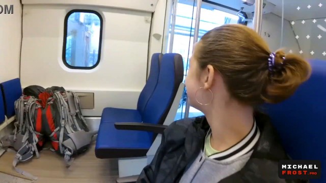 Real Public Blowjob in the Train | POV Oral CreamPie by MihaNika69 and MichaelFrost