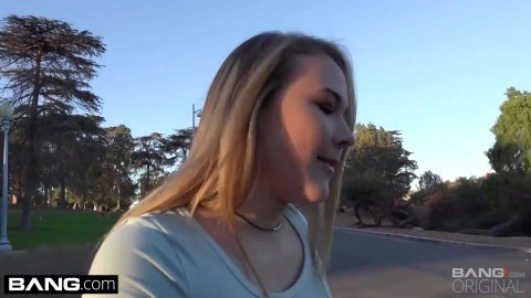 Alyssa Cole sucks cock in the park