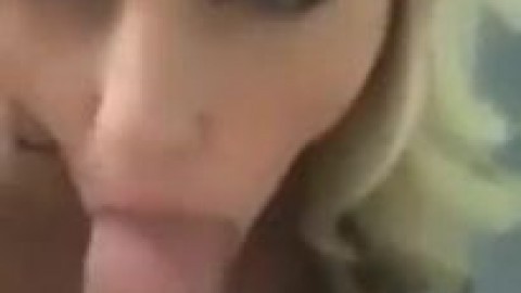 Gorgeus MILF blonde amateur blowjob pov